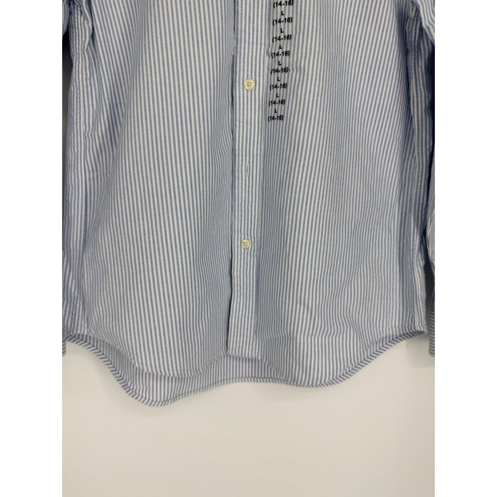 Ralph Lauren Boys Button Down Shirt Large Striped Oxford Preppy Classic - Picture 4 of 13
